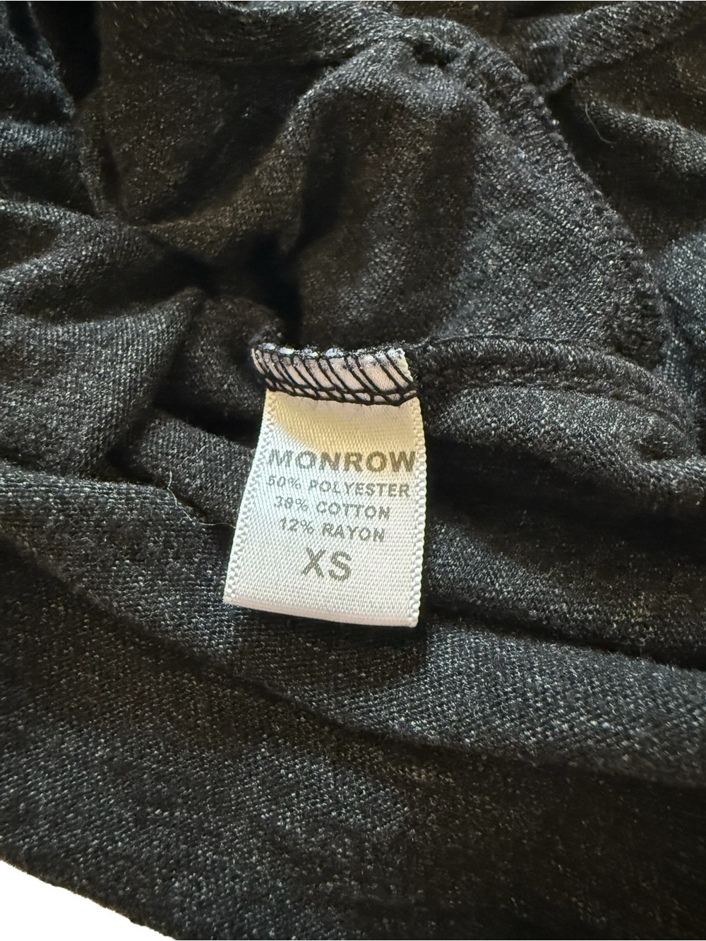 Monrow Black Long-Sleeve Henley Tee - Picture 7 of 9